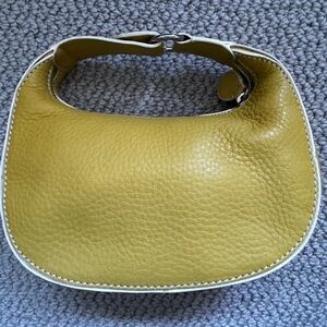🔥100% AUTHENTIC COLE Haan Yellow Pebbled Leather Mini Bag. NEVER USED 🔥